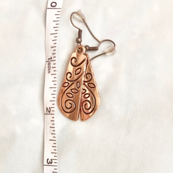 Tribal Copper Silver Gold Fan Bib Necklace - Picture 4 of 7